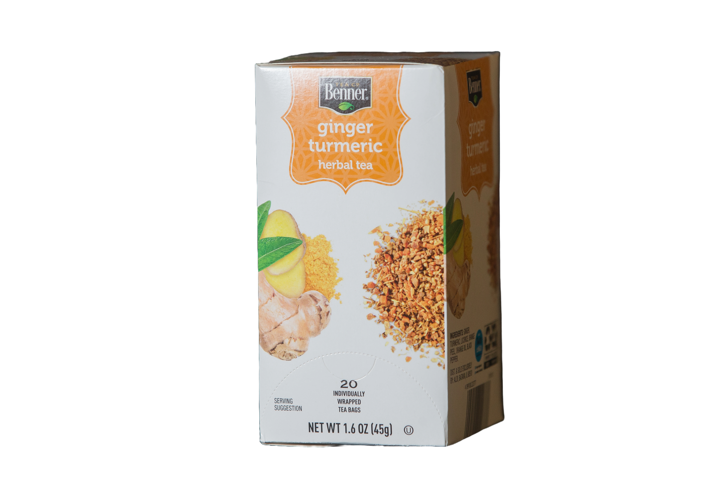 Benner Ginger And Turmeric Tea, 20 bags