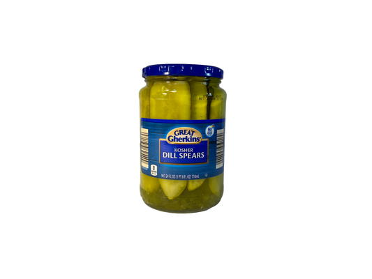 Great Gherkins Kosher Dill Spears, 24 oz