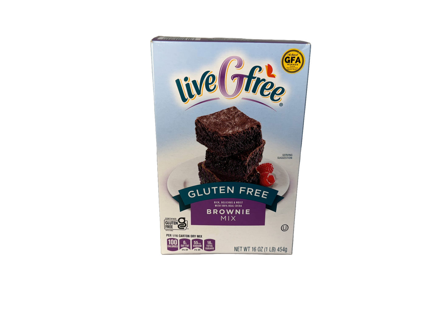 LiveGfree Gluten Free Brownie Mix, 16 oz