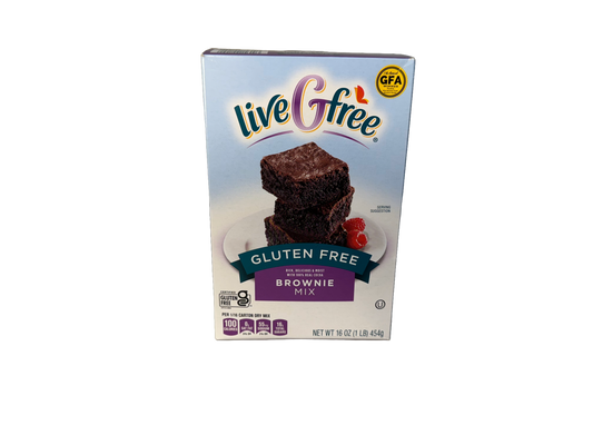 LiveGfree Gluten Free Brownie Mix, 16 oz