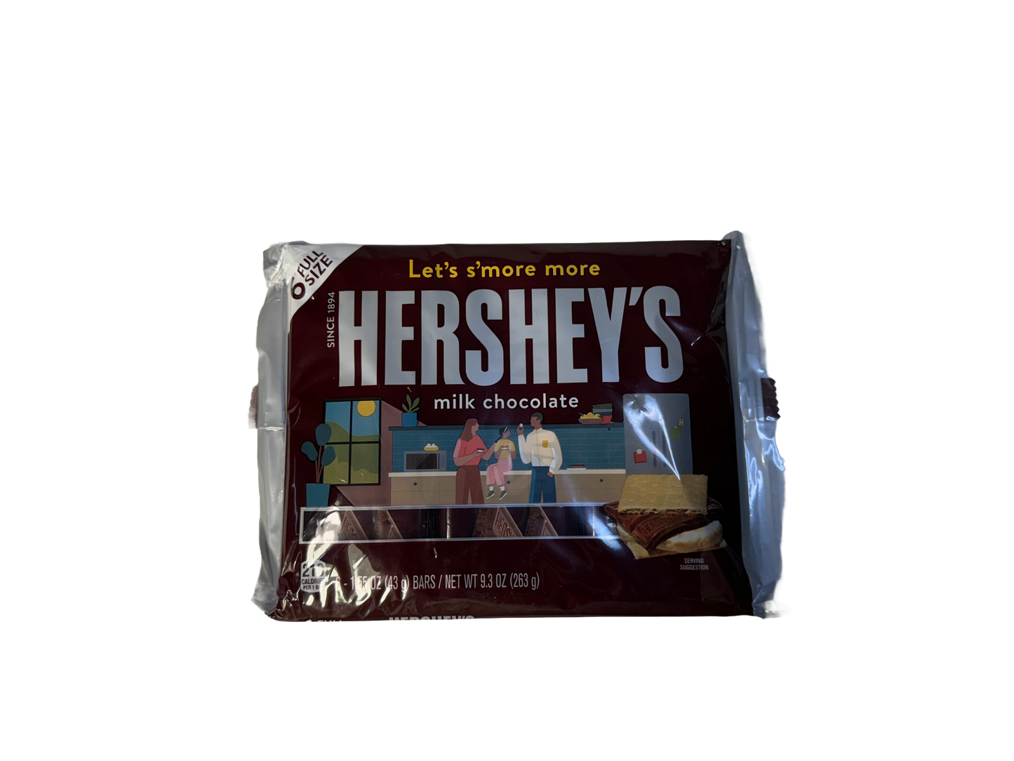 Hershey's Milk Chocolate Candy Bar, 6 count