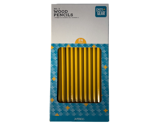 Pen+Gear #2 Yellow Wood Pencils, 24 count