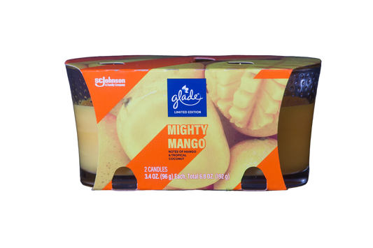 Glade Mighty Mango Scented Candles, 2 pack