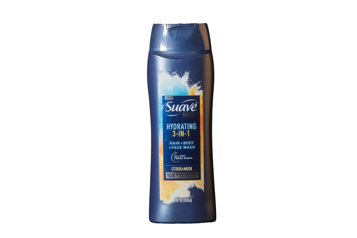 Suave Men Hydrating 3-In-1 Hair, Face and Body Wash, 18 fl oz