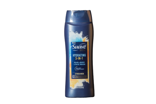 Suave Men Hydrating 3-In-1 Hair, Face and Body Wash, 18 fl oz