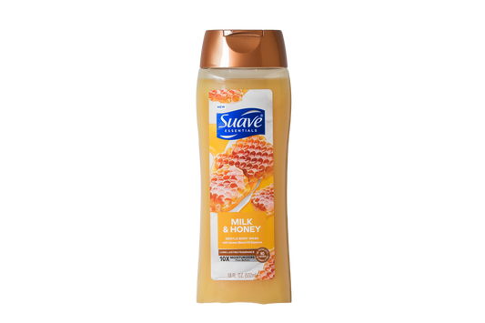 Suave Essentials Milk & Honey Gentle Body Wash, 18 fl oz