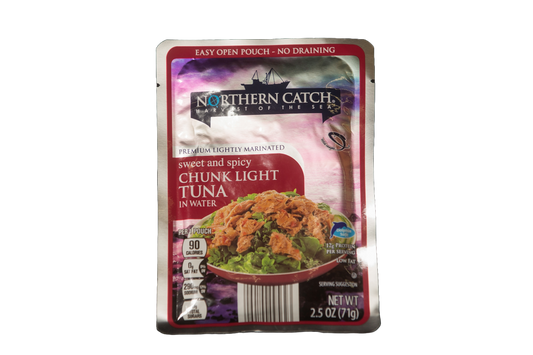 Northern Catch Sweet and Spicy Chunk Light Tuna, 2.5 oz