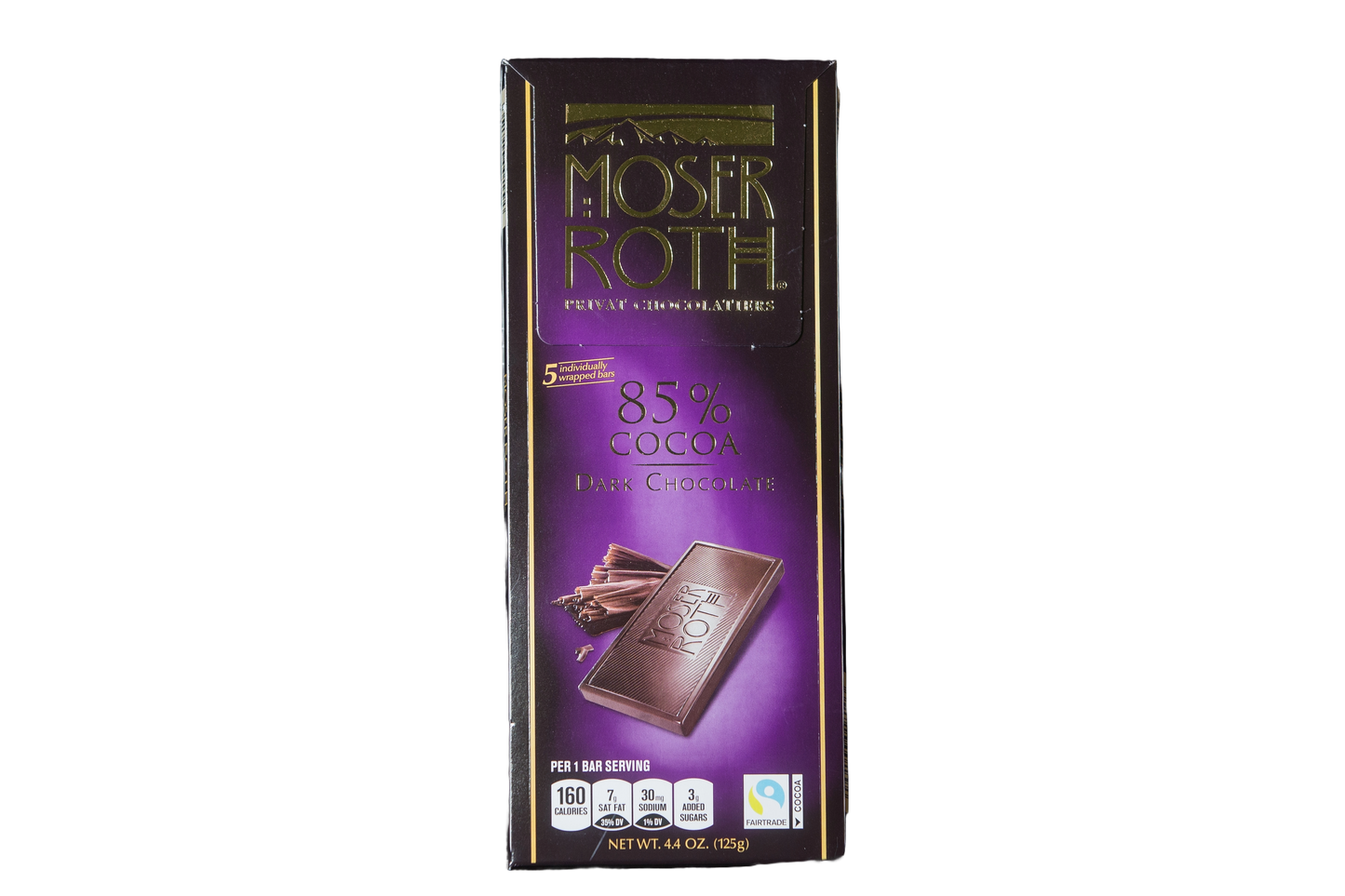 Moser Roth Dark Chocolate Bar, 85% Cocoa, 4.4 oz