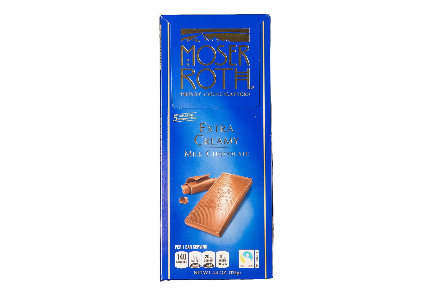 Moser Roth Extra Creamy Milk Chocolate Bar, 4.4 oz