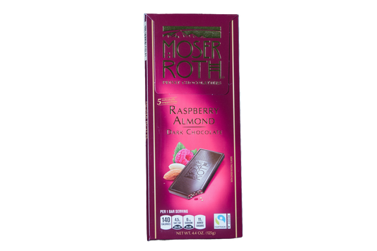 Moser Roth Raspberry Almond Dark Chocolate Bar, 4.4 oz