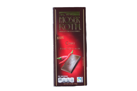 Moser Roth Chili Dark Chocolate Bar, 4.4 oz