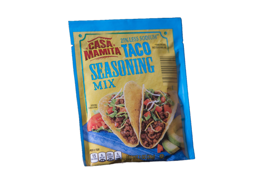 Casa Mamita 25% Less Sodium Taco Seasoning Mix, 1 oz
