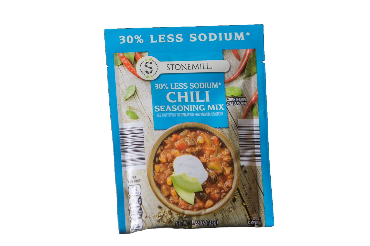 Stonemill 30% Less Sodium Chili Seasoning Mix, 1.25 oz