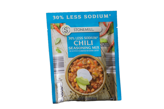 Stonemill 30% Less Sodium Chili Seasoning Mix, 1.25 oz