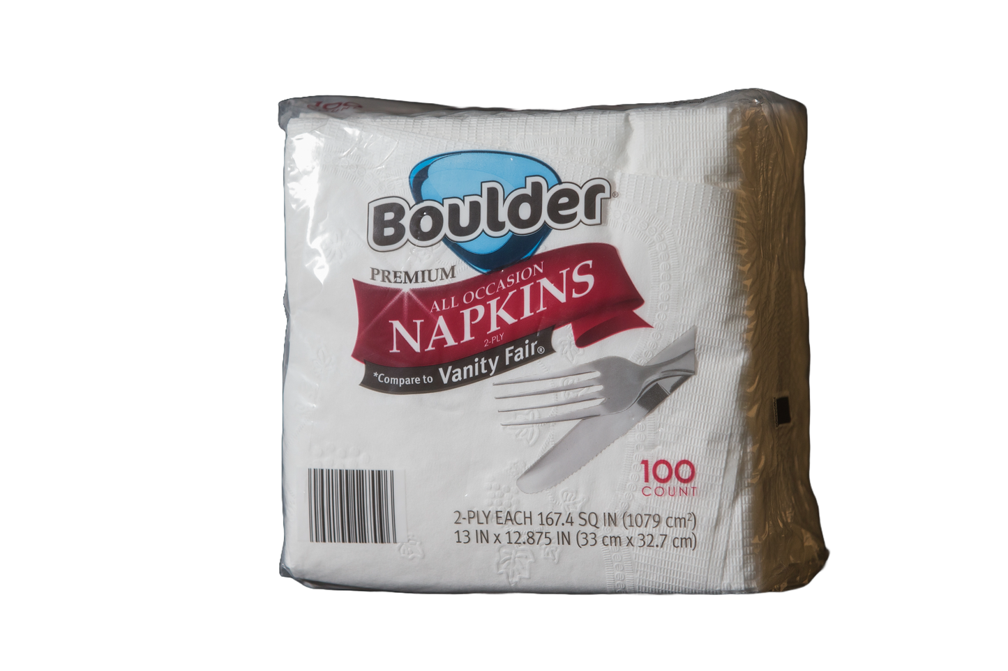 Boulder Premium All Occasion Napkins, 100 Count