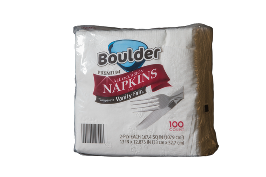 Boulder Premium All Occasion Napkins, 100 Count