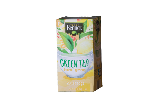 Benner Green Tea With Lemon And Honey, 20 bags