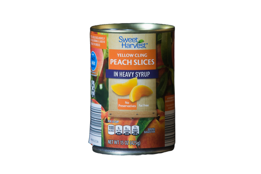 Sweet Harvest Yellow Cling Peach Slices In Syrup, 15 oz