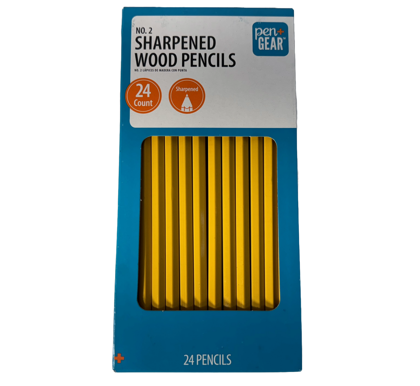 Pen+Gear Sharpened #2 Yellow Wood Pencils, 24 count