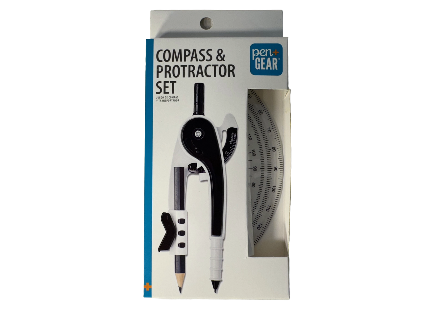 Pen+Gear Plastic Compass And Protractor