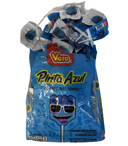 Vero Pinta Azul Mexican Candy, 40 pieces