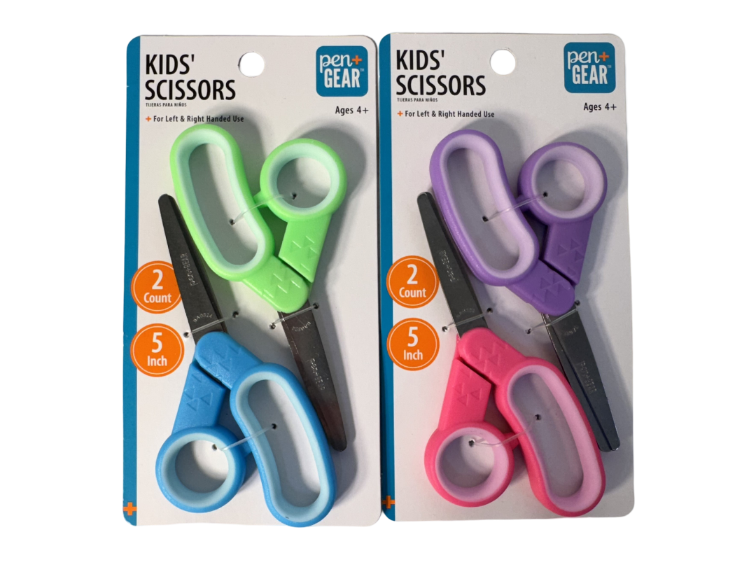 Pen+Gear 5" Blunt Tip Kids Scissors, 2 pack