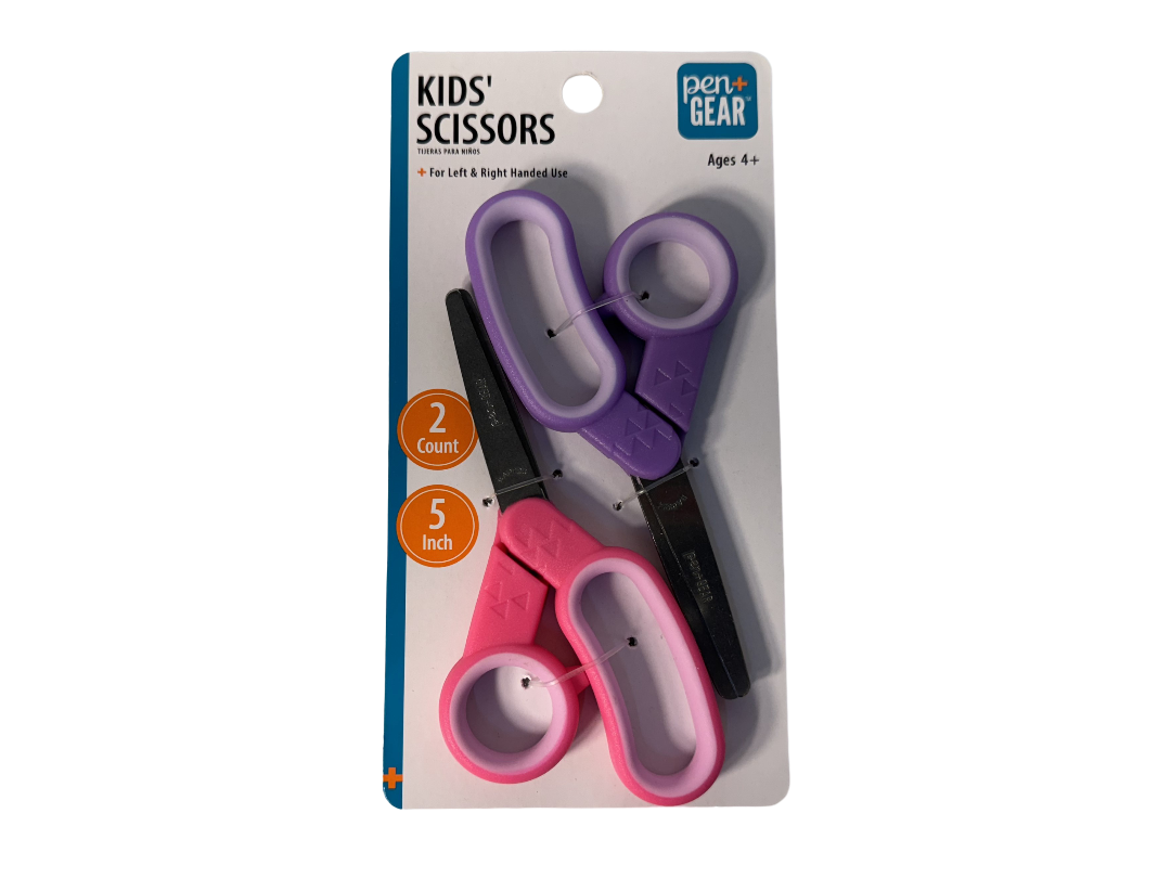 Pen+Gear 5" Blunt Tip Kids Scissors, 2 pack