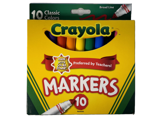 Crayola Broad Line Markers Classic Colors, 10 count