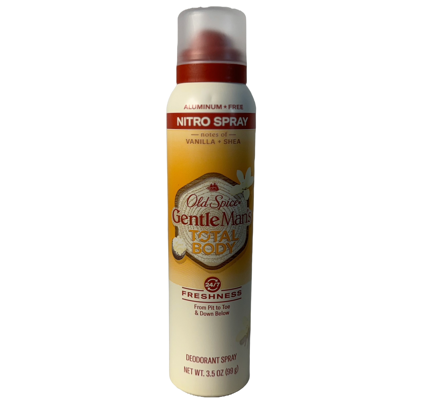 Old Spice Gentle Man's Vanilla + Shea Deodorant Spray, 3.5 oz