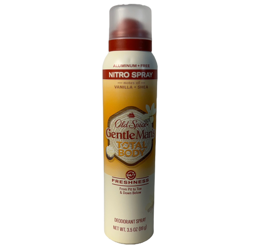 Old Spice Gentle Man's Vanilla + Shea Deodorant Spray, 3.5 oz