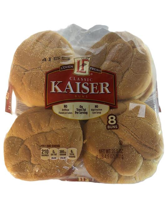 L'oven Fresh Classic Kaiser Buns, 8 count