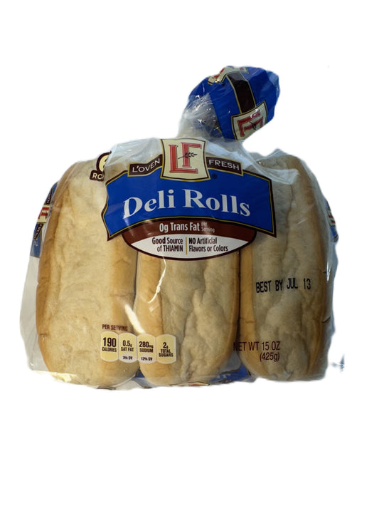 L'oven Fresh Center Deli Rolls, 6 count