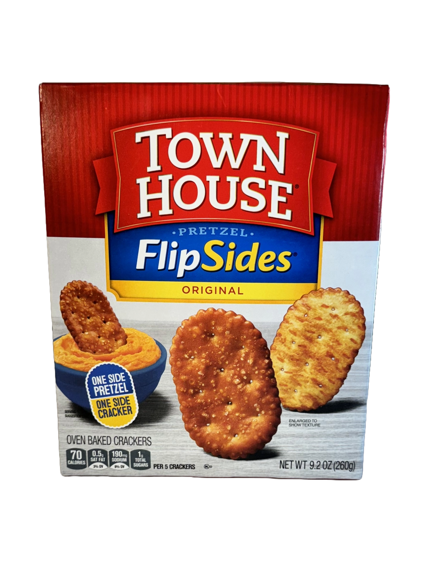 Town House Flipsides Original Pretzel Crackers, 9.2 oz