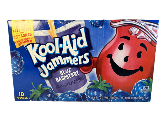 Kool Aid Jammers Blue Raspberry, 6 fl oz, 10 count