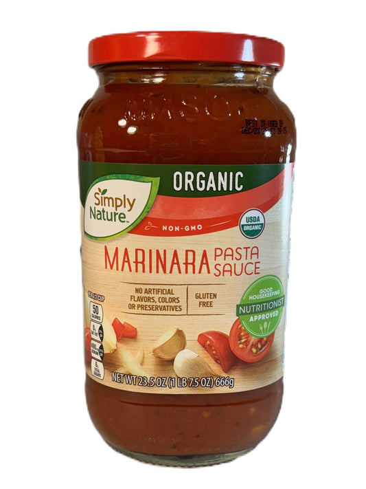 Simply Nature Organic Marinara Pasta Sauce, 23.5 oz