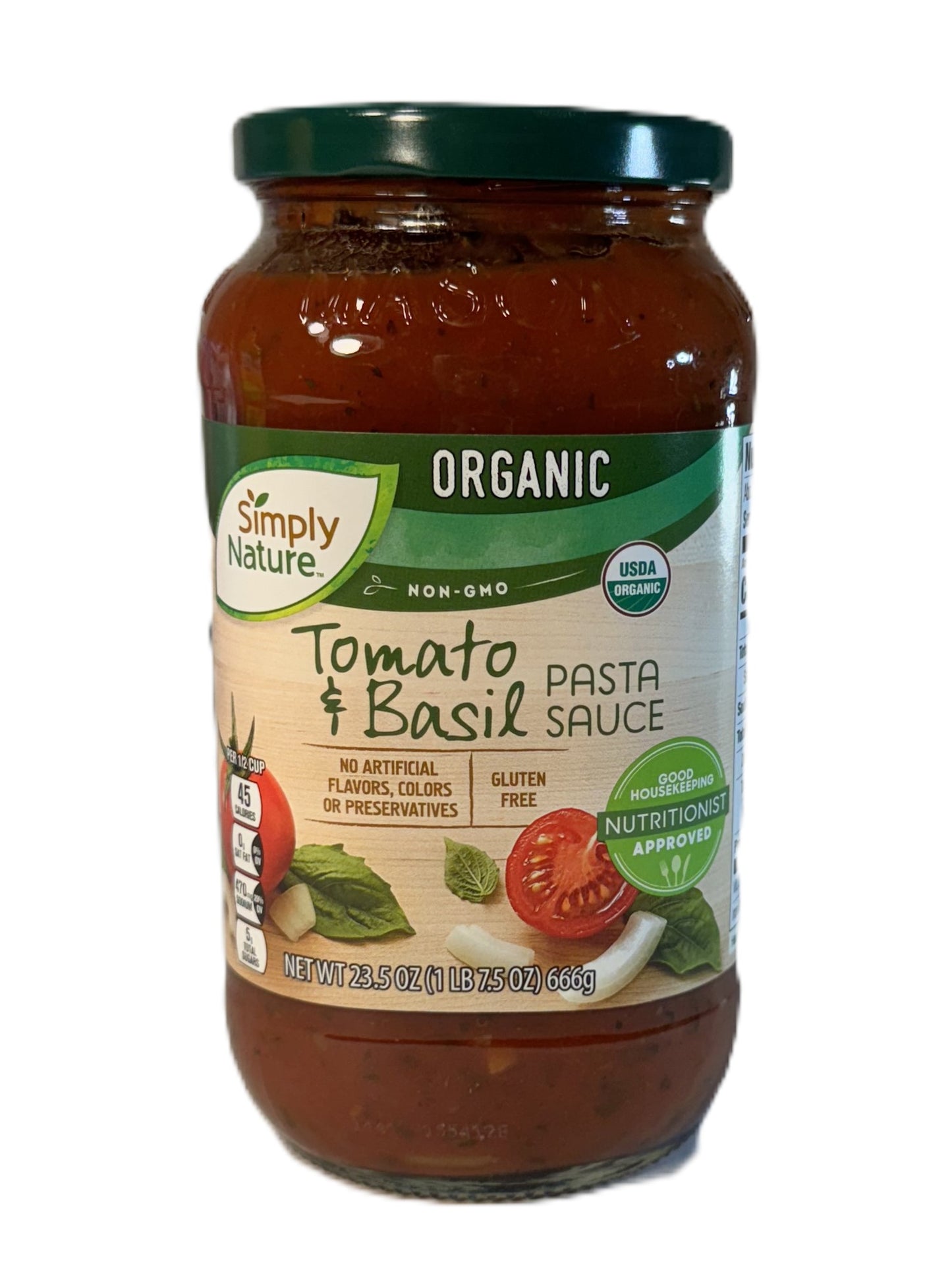 Simply Nature Organic Basil Pasta Sauce, 24 oz