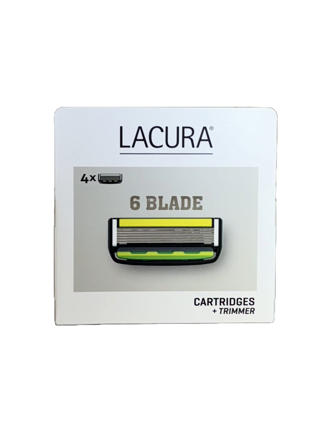 Lacura 6 Blade Razor Refill, 4 count