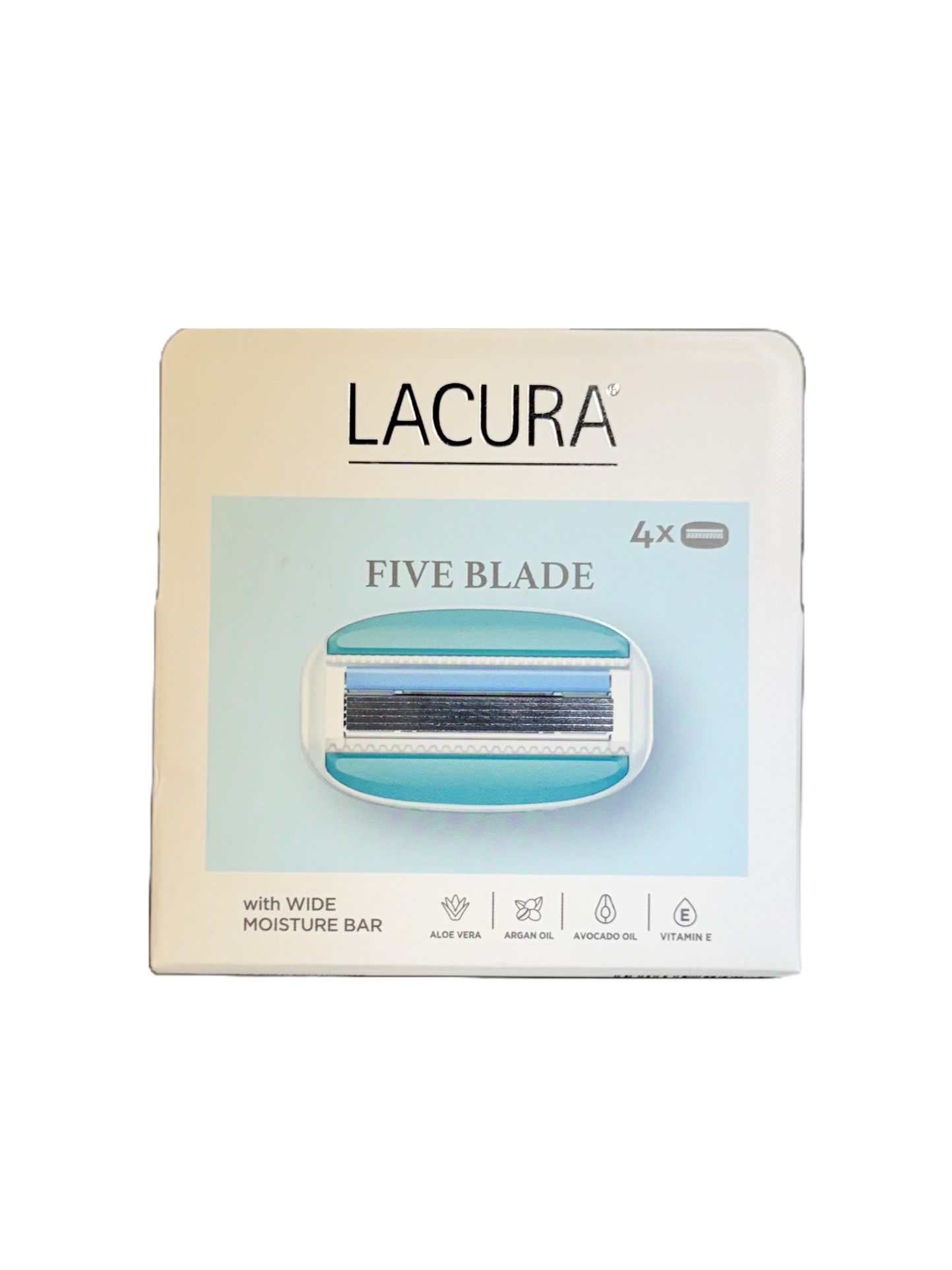 Lacura 5 Blade Razor Refill, 4 count