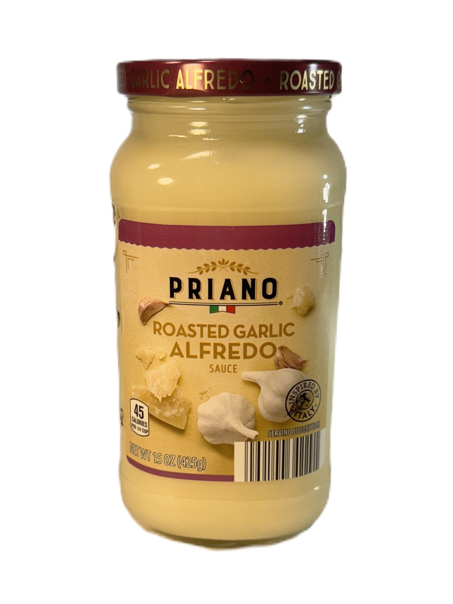 Priano Roasted Garlic Alfredo Sauce, 15 oz