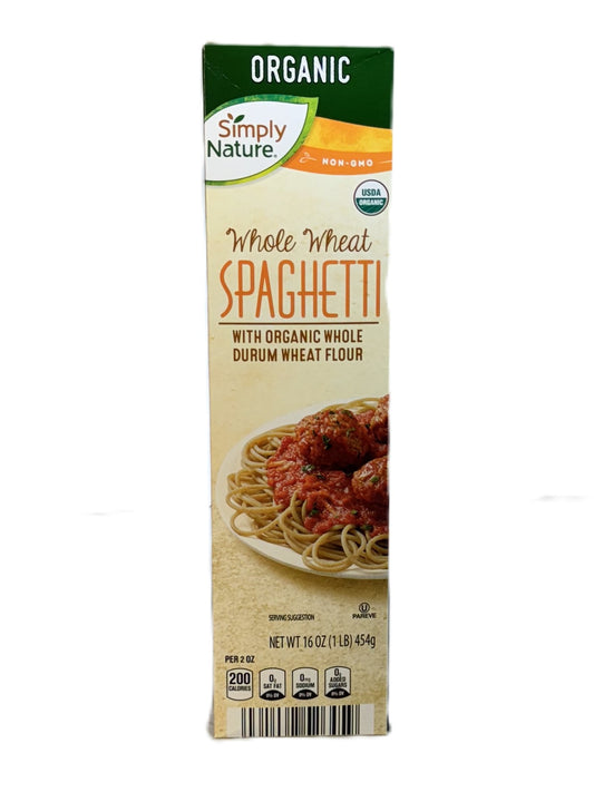 Simply Nature Organic Whole Wheat Spaghetti, 1 lb