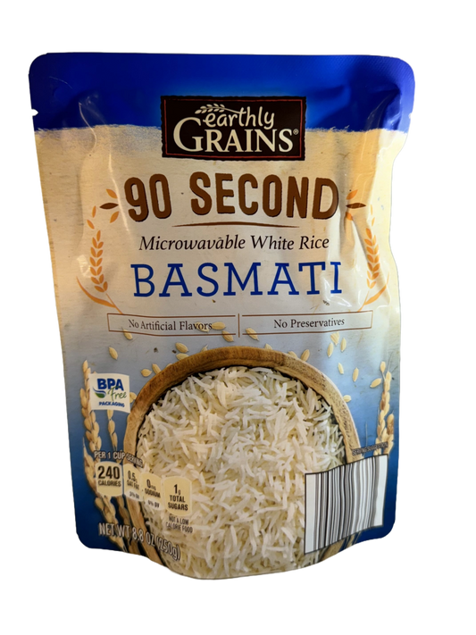 Earthly Grains 90 Second Basmati Rice, 8.8 oz