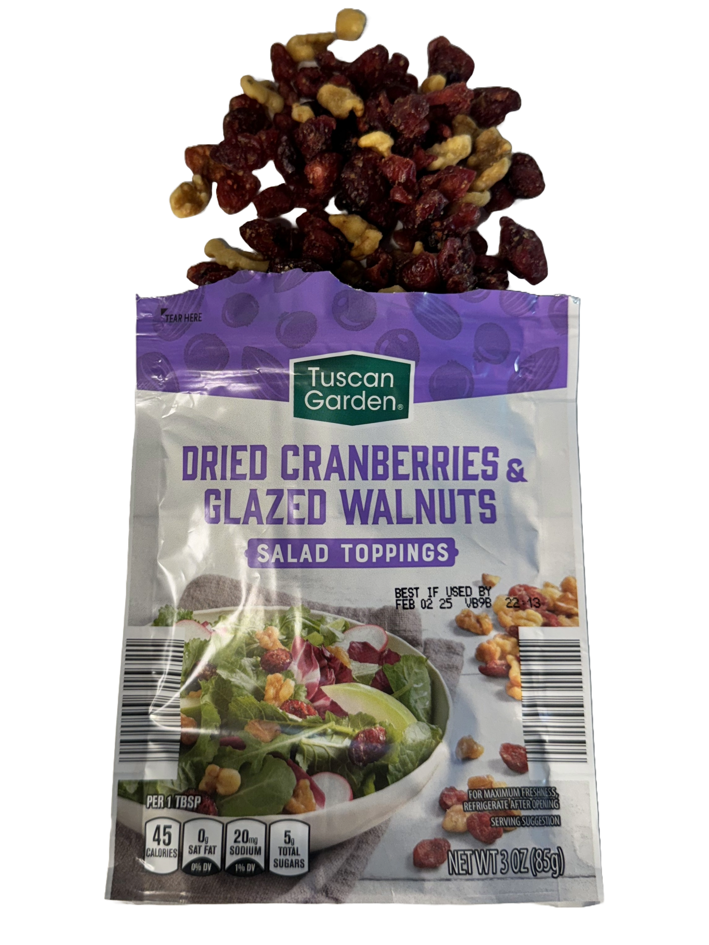 Tuscan Garden Dried Cranberries & Glazed Walnuts, 3 oz