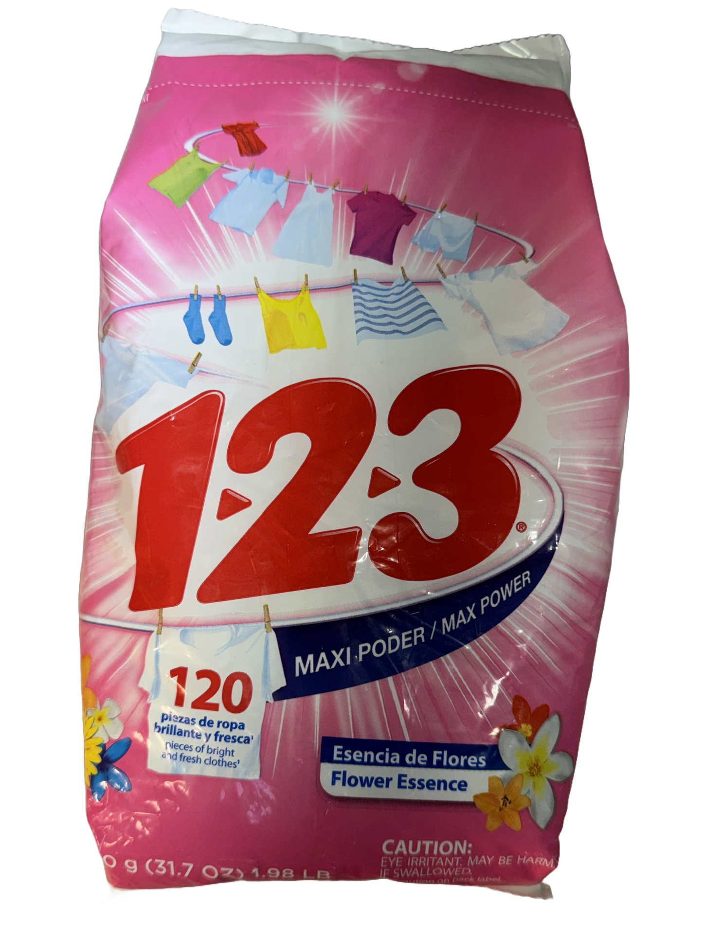 1-2-3 Powder Laundry Detergent Flower Essence, 31.7 oz