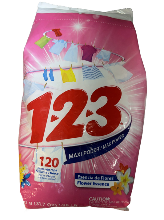 1-2-3 Powder Laundry Detergent Flower Essence, 31.7 oz