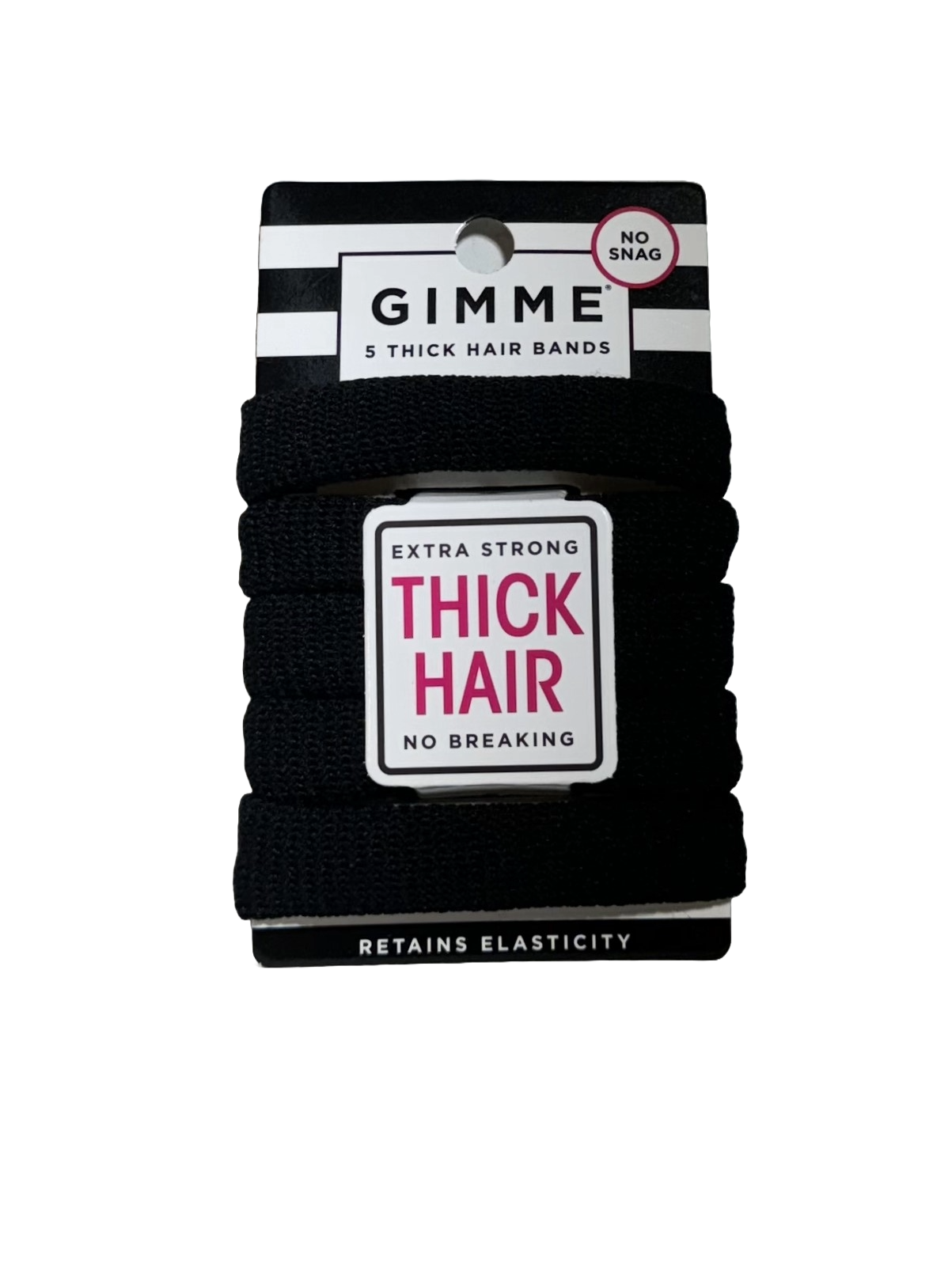 Gimme Ponytail Holder Hair tie Black, 5 ct