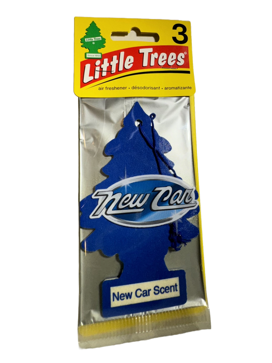 Little Trees Hanging Car Freshener New Car Scent, 3 pack