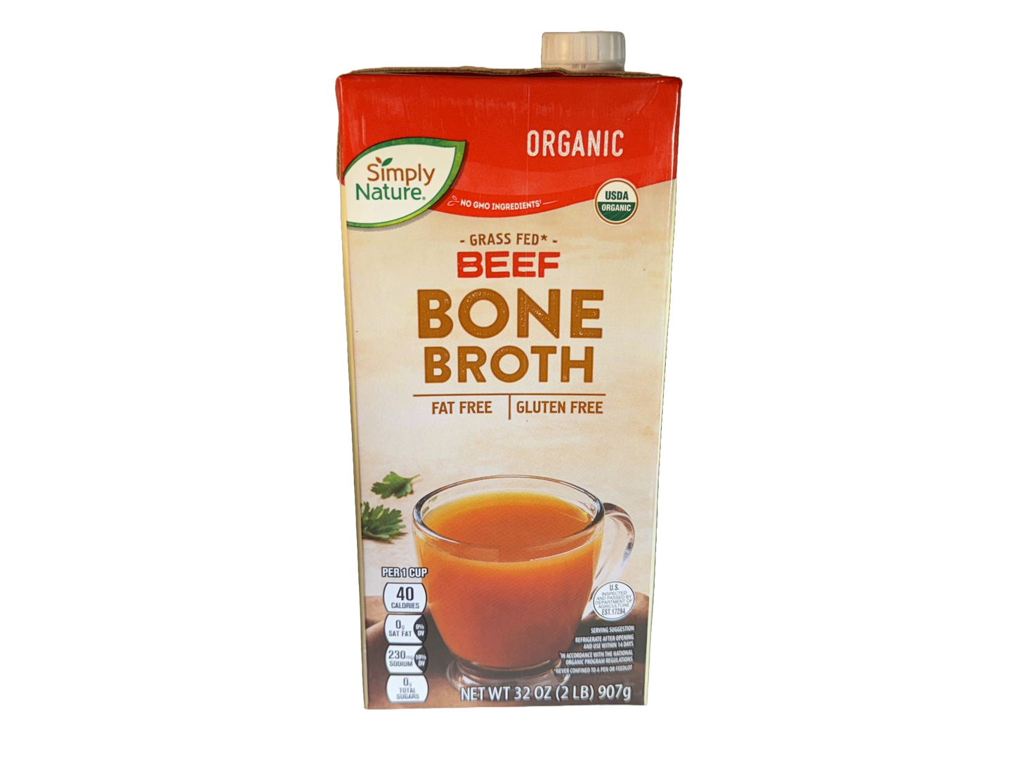 Simply Nature Organic Beef Bone Broth, 32 oz