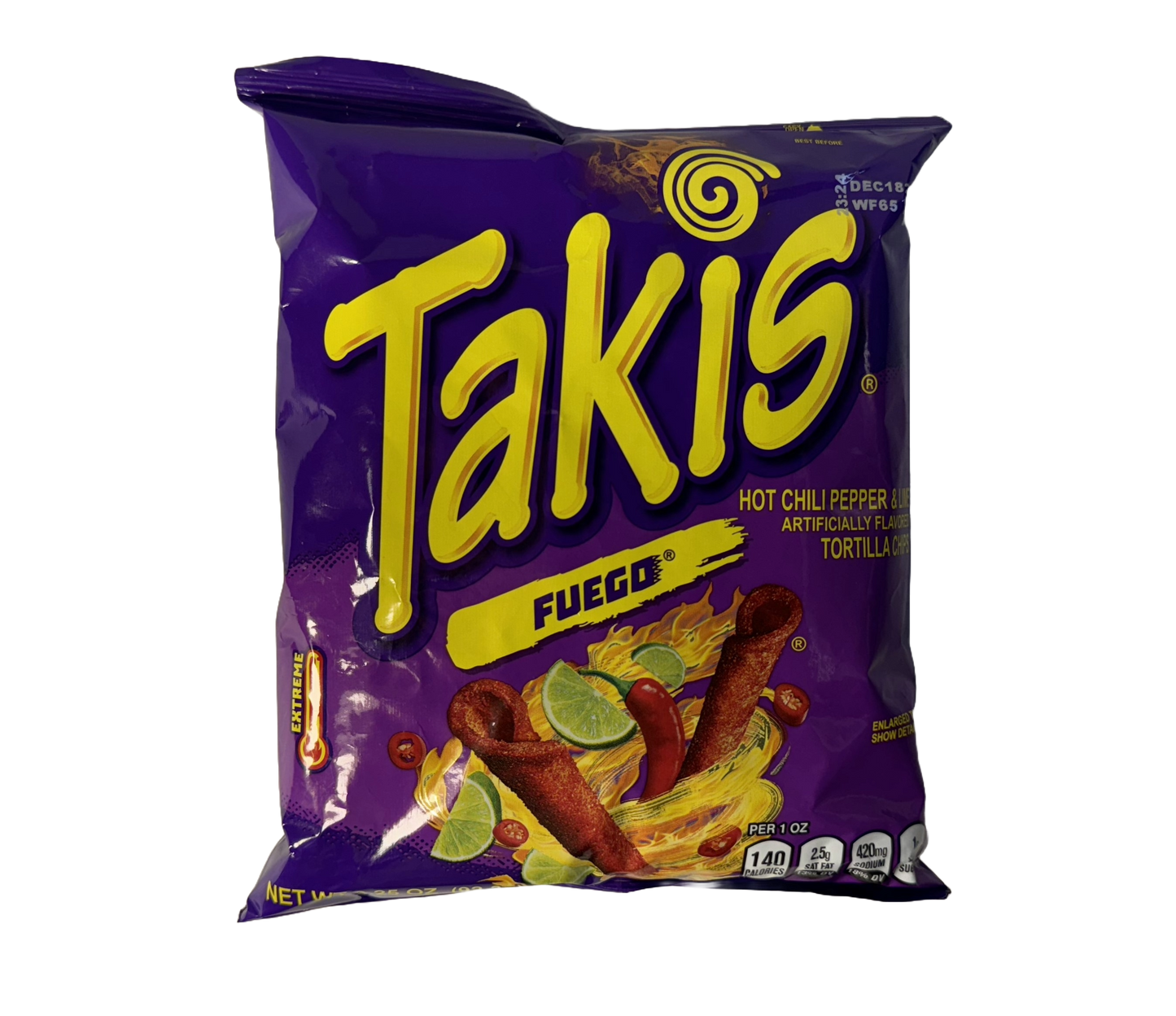 Takis Fuego Hot Chili Pepper & Lime Rolled Tortilla Chips