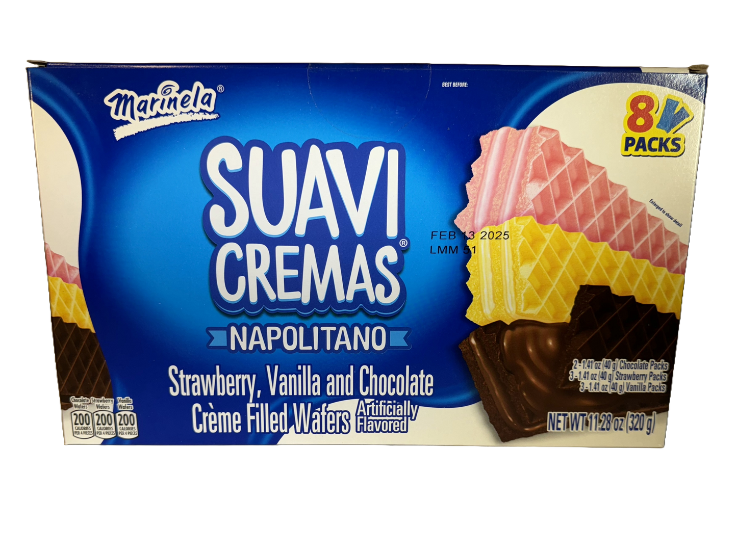 Marinela Suavicremas Napolitano Crème Filled Wafer Cookies, 11.28 oz