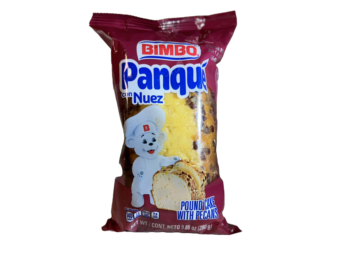 Bimbo Panqué con Nuez Plain Pound Cake with Pecans, 9.88 oz